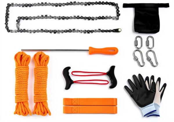 Loggers Art Gens Camping Saw Foldable Carbon Steel Two Ropes-1