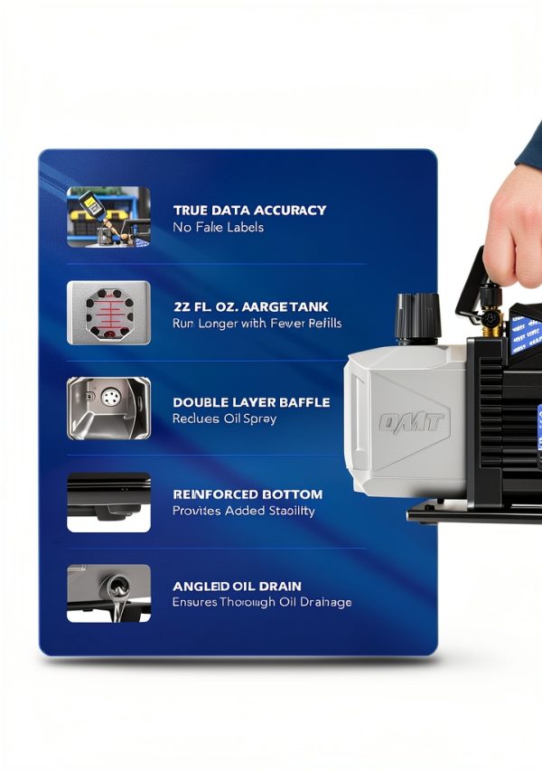 Orion Motor Tech Dual Stage Vacuum Pump HVAC Automotive Lab-5