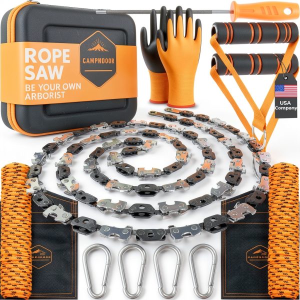 CAMPNDOOR Rope Chainsaw High Carbon Steel Foldable Manual-0