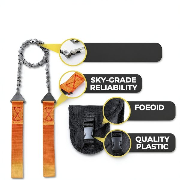 VIKROM Hand Chain Saw Steel Blade Foldable Camping Tool-2