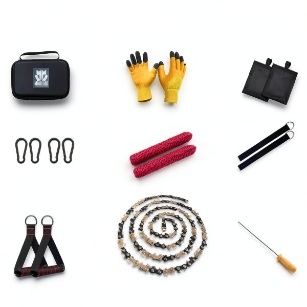 MIAN MU Pocket Chainsaw Silver Carbon Steel Camping Tool-3