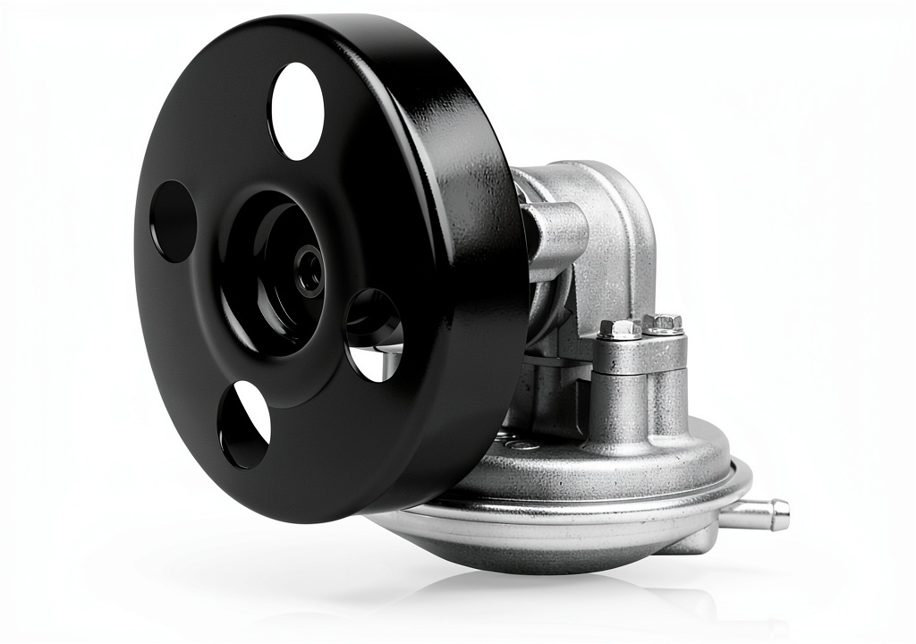 Femibon vacuum pump installed in an Isuzu NPR engine bay