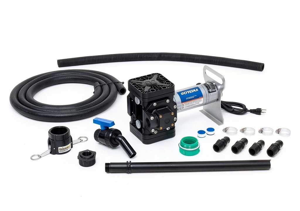 Installing Fill-Rite Dual Diaphragm Vacuum Pump Chemical Handling Lab on a wooden bench