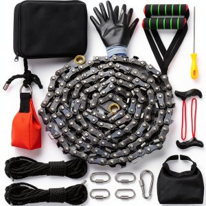 Oulisen Rope Chainsaw Carbon Steel Manual Camping Saw-0