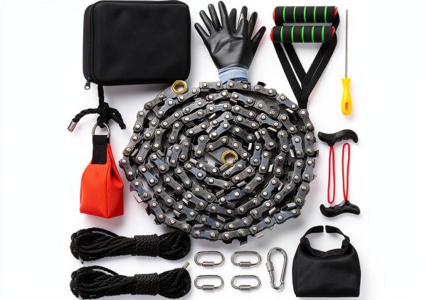 Oulisen Rope Chainsaw Carbon Steel Manual Camping Saw-0