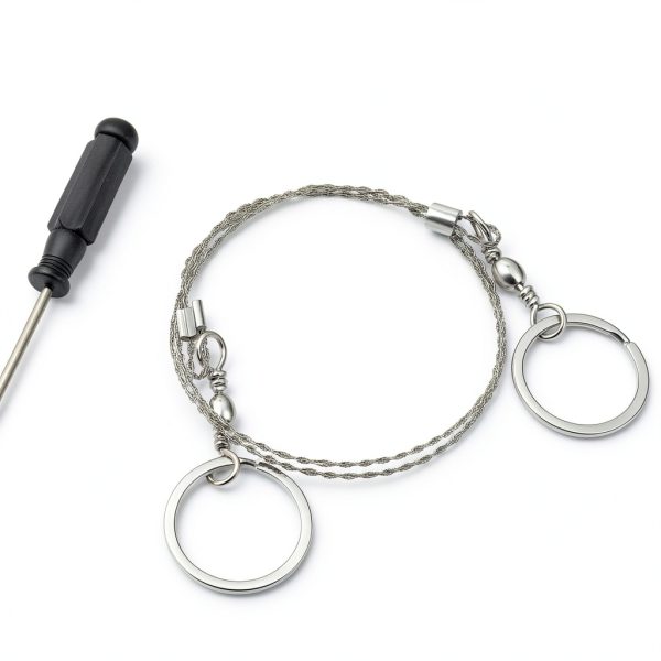 Xyembu Camping Saw Stainless Steel Wire Saw Silver-4