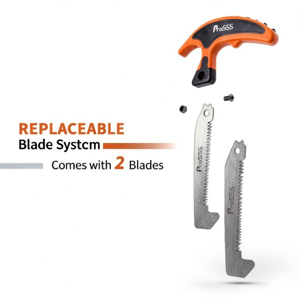 ProSSS Hunting Bone Saw High Carbon Steel Blade Orange-2