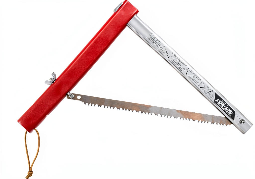 Sven‑Saw compact aluminum frame folded on a campsite table
