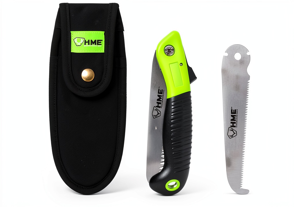 HME Folding Saw Combo Pack showing orange handle and folded blades