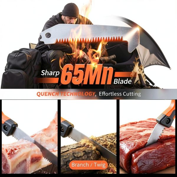 ProSSS Hunting Bone Saw High Carbon Steel Blade Orange-1