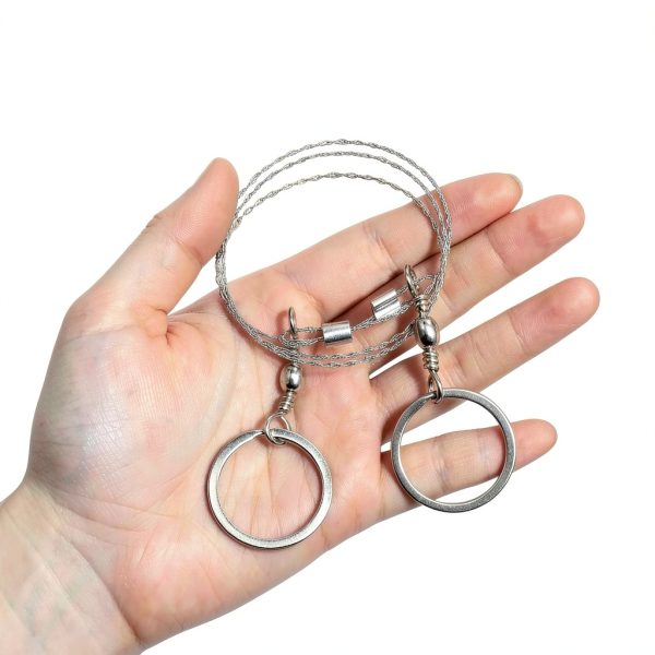 Xyembu Camping Saw Stainless Steel Wire Saw Silver-6