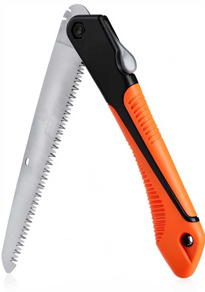 Coher camping saw with folded blade and ergonomic handle
