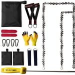 MIAN MU Pocket Chainsaw Silver Carbon Steel Camping Tool-0
