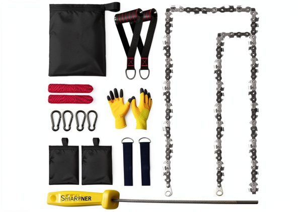 MIAN MU Pocket Chainsaw Silver Carbon Steel Camping Tool-0